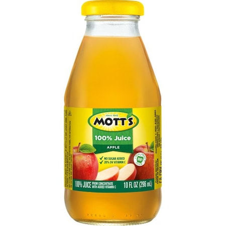 Motts Mott's 100% Apple Juice 10 oz. Glass Bottle, PK24 Z91130